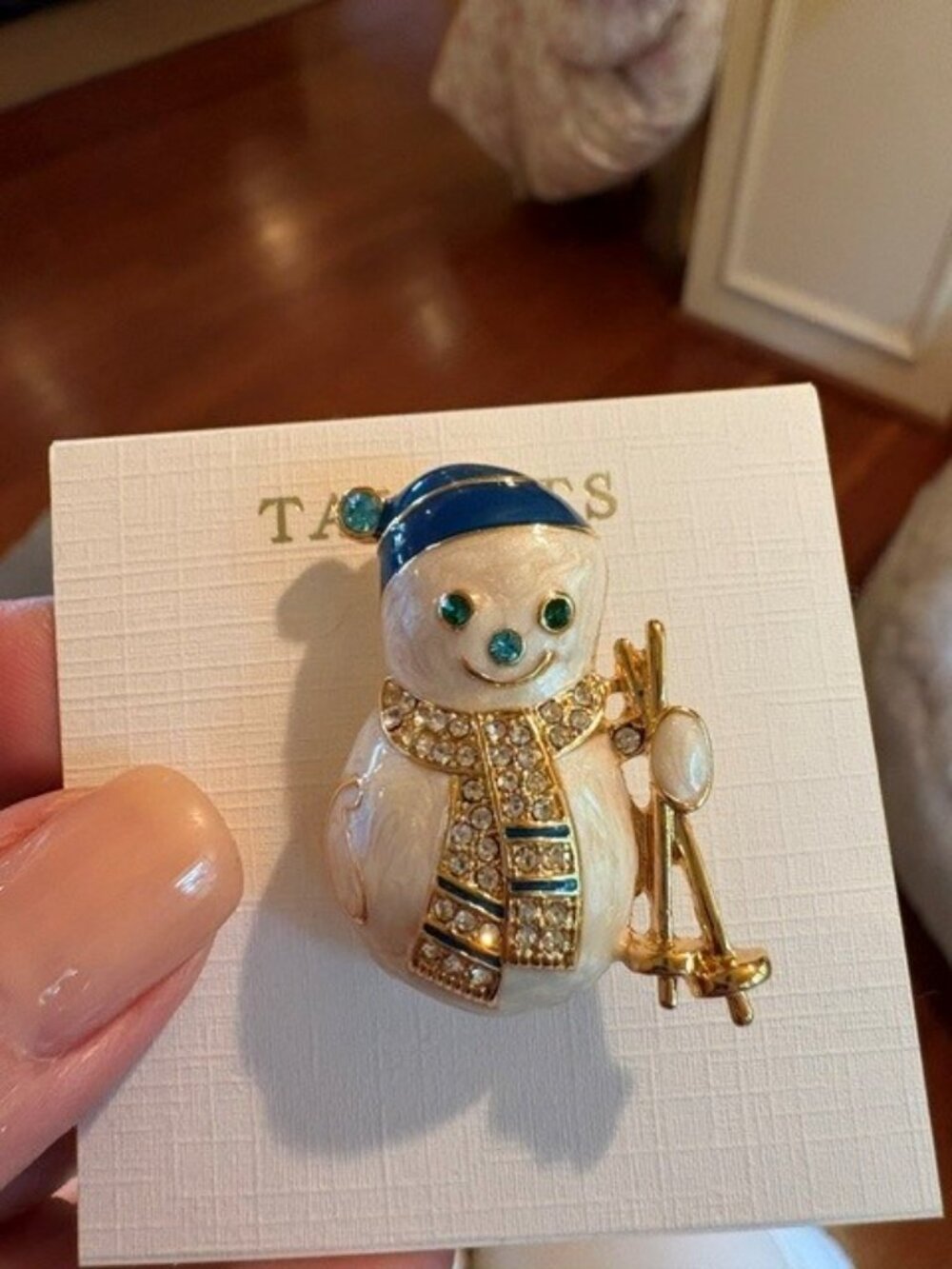 Talbots snowman pin